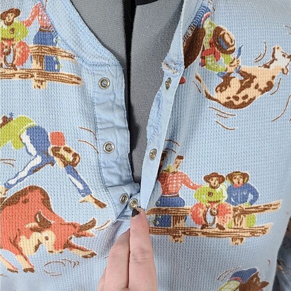 Nick & Nora Cowboy Western Pajamas Y2k Size Medium - Picture 6 of 17